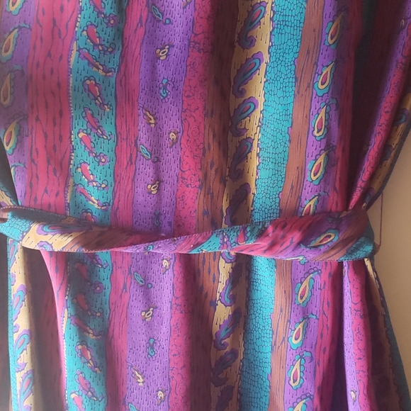 Vintage 1980's Schrader Sport Shirt Dress Sz 10 - Picture 7 of 8